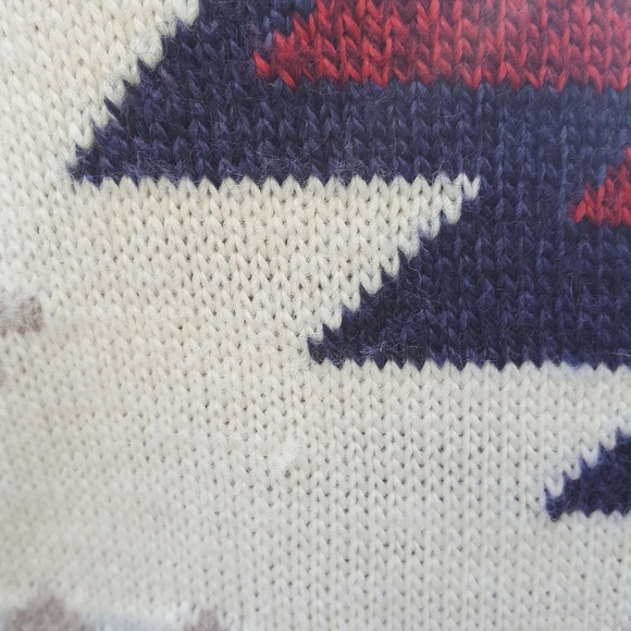 American Eagle Outfitters Southwestern Sweater Blue Red Ivory Women's Size XS - Picture 4 of 9